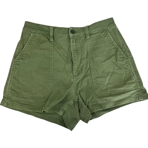 LOT 2 Madewell Size 29 The Perfect Vintage Fatigue Short Desert Green & Blue - Picture 9 of 16